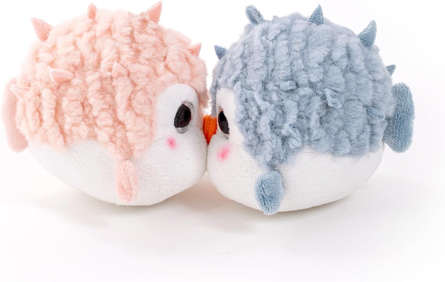Plushland Magnetic Kissing Plush Pair,Clip On Keychain Stuffed Animals for Couples, Emotional Support Toy with Charm 4 Inches
