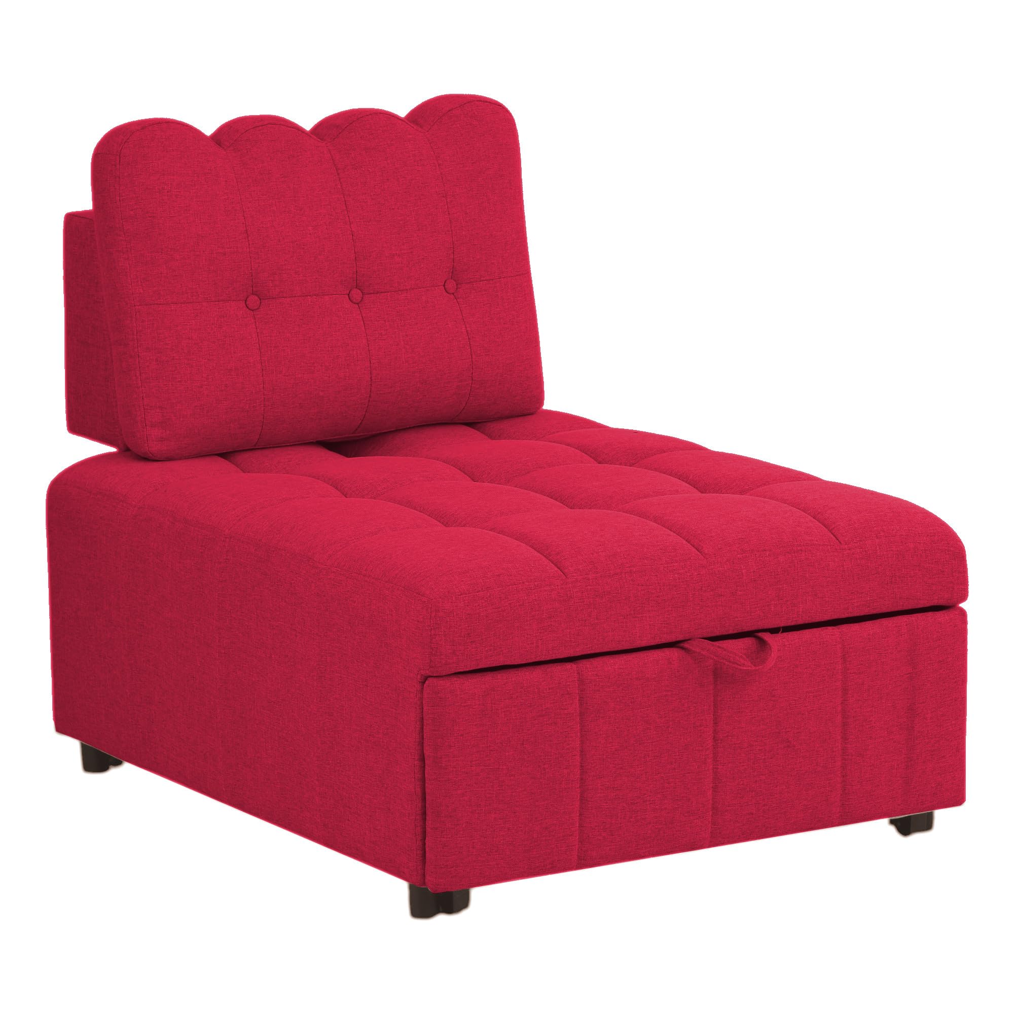 Totò Piccinni Poltrona Letto READY pronto letto con Cuscino (Tessuto Rosso)