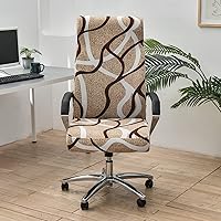 Vista 4 de Funda elástica para silla de oficina con cremallera, funda impresa para silla de computadora para silla con reposabrazos, universal, extraíble