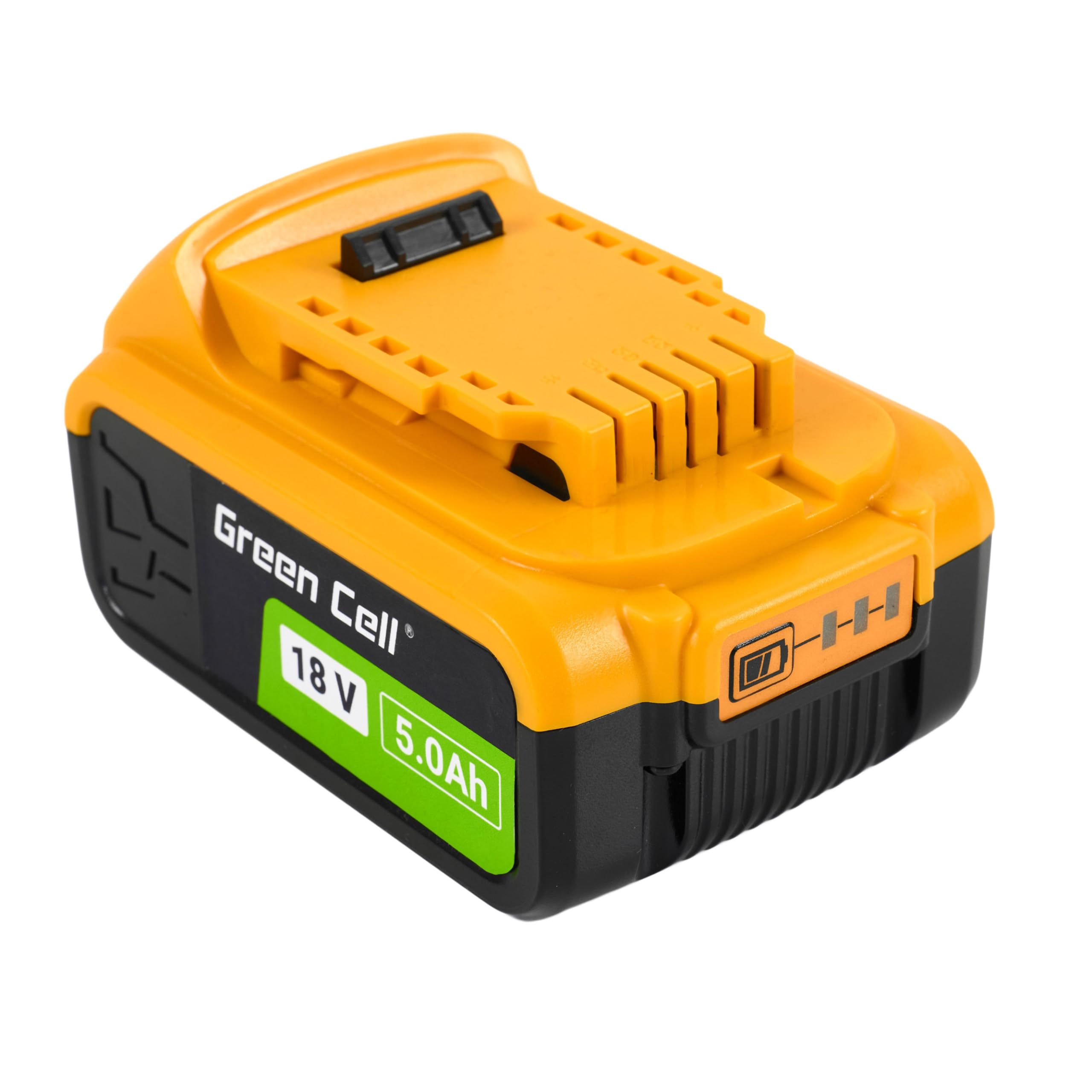 Batería Green Cell 18V 5Ah Li-Ion para Herramientas Eléctricas DeWalt XR — Reemplazo, Eficiente y Fiable DCB182 DCB184, con Indicador de Carga LED