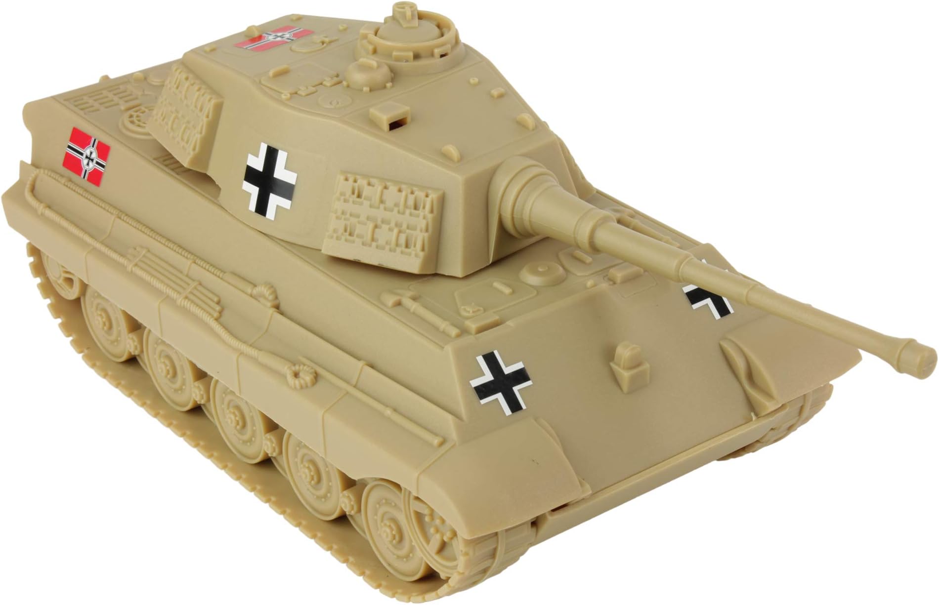 BMC Toys WW2 German King Tiger Tank - Tan 1:32 Vehicle for Plastic Army Men