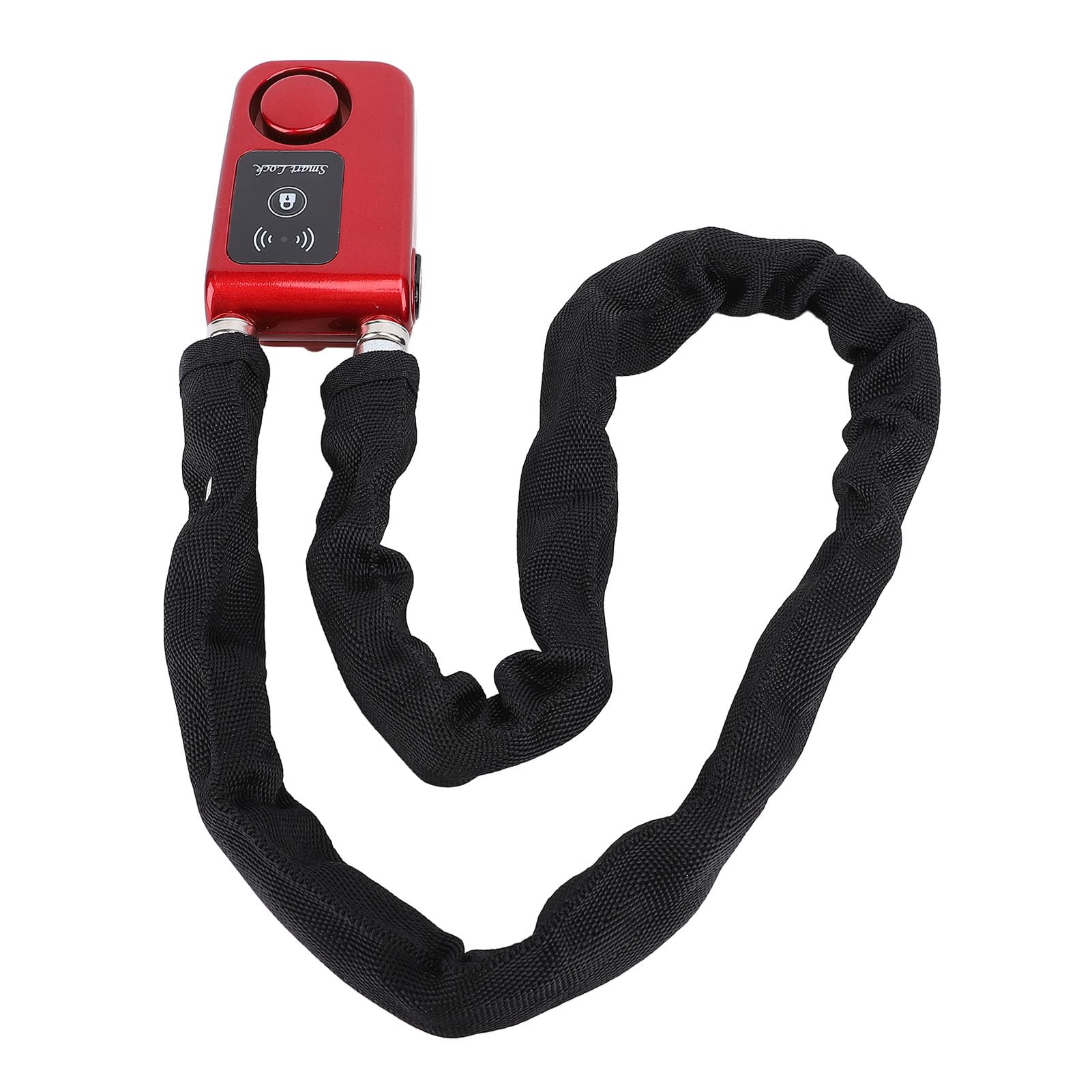 Fabater Lucchetto a Catena per Veicolo BT Controllo APP Lucchetto Antifurto Intelligente, Allarme a Vibrazione Impermeabile IP44, Sblocco Automatico per Motociclette Elettriche (rosso)