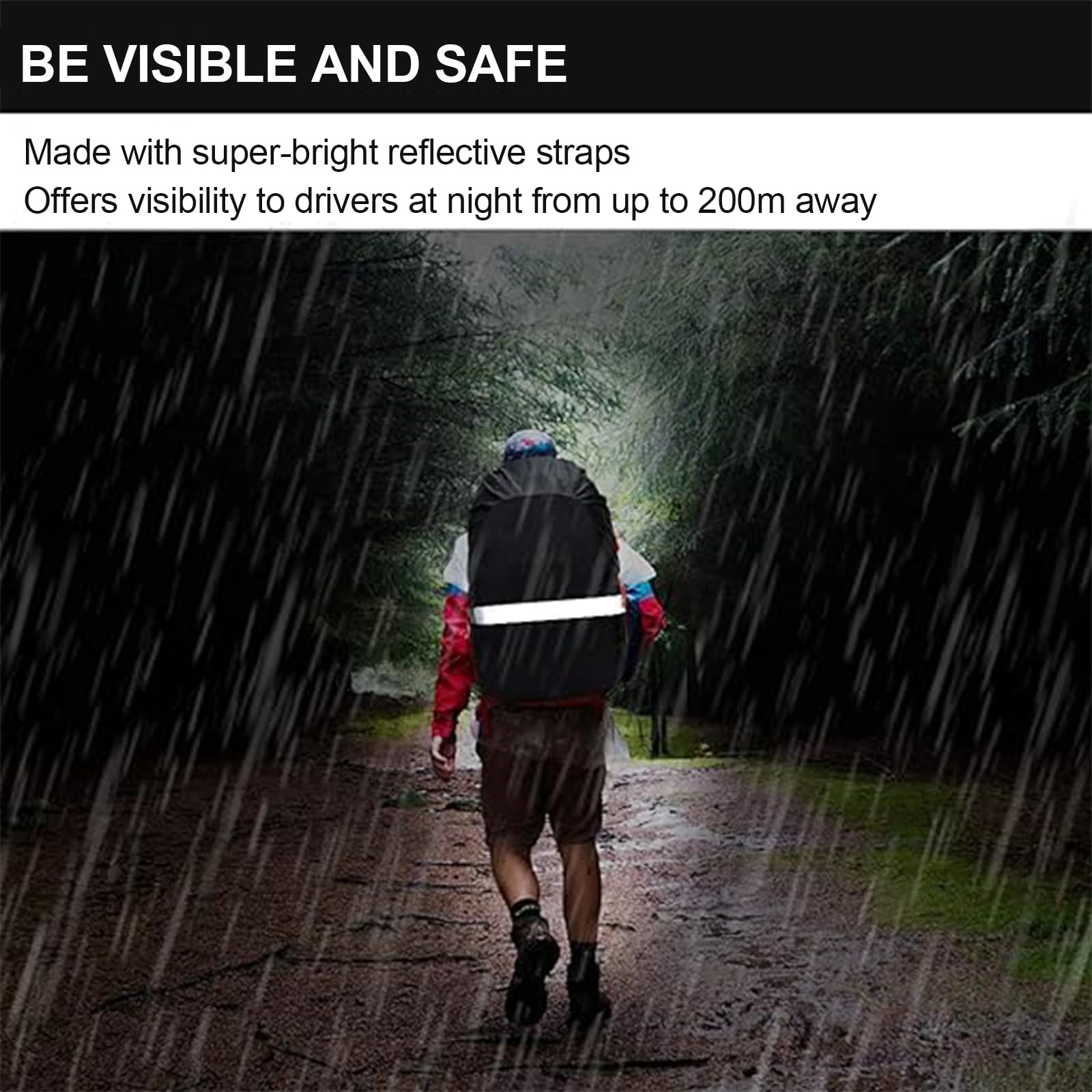 Housse De Protection Imperméable Et Réfléchissante Pour Sac à Dos - Anti-pluie, Anti-poussière Pour Randonnée, Vélo
