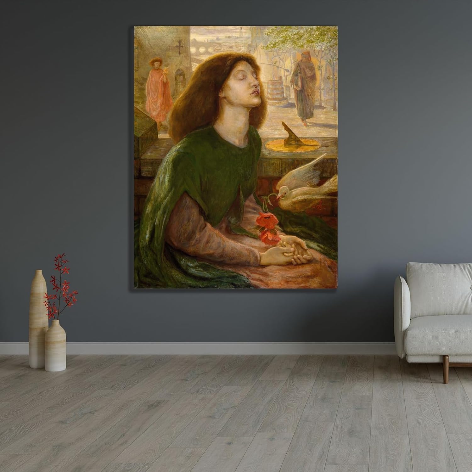 ArtDirect Beatrix (1862) Unframed Art Print Giclee Poster by Dante Gabriel Rossetti - Ready for Framing with Customization Sizes 8x10, 11x14, 16x20, 24x31, 36x46 and 47x60 inches