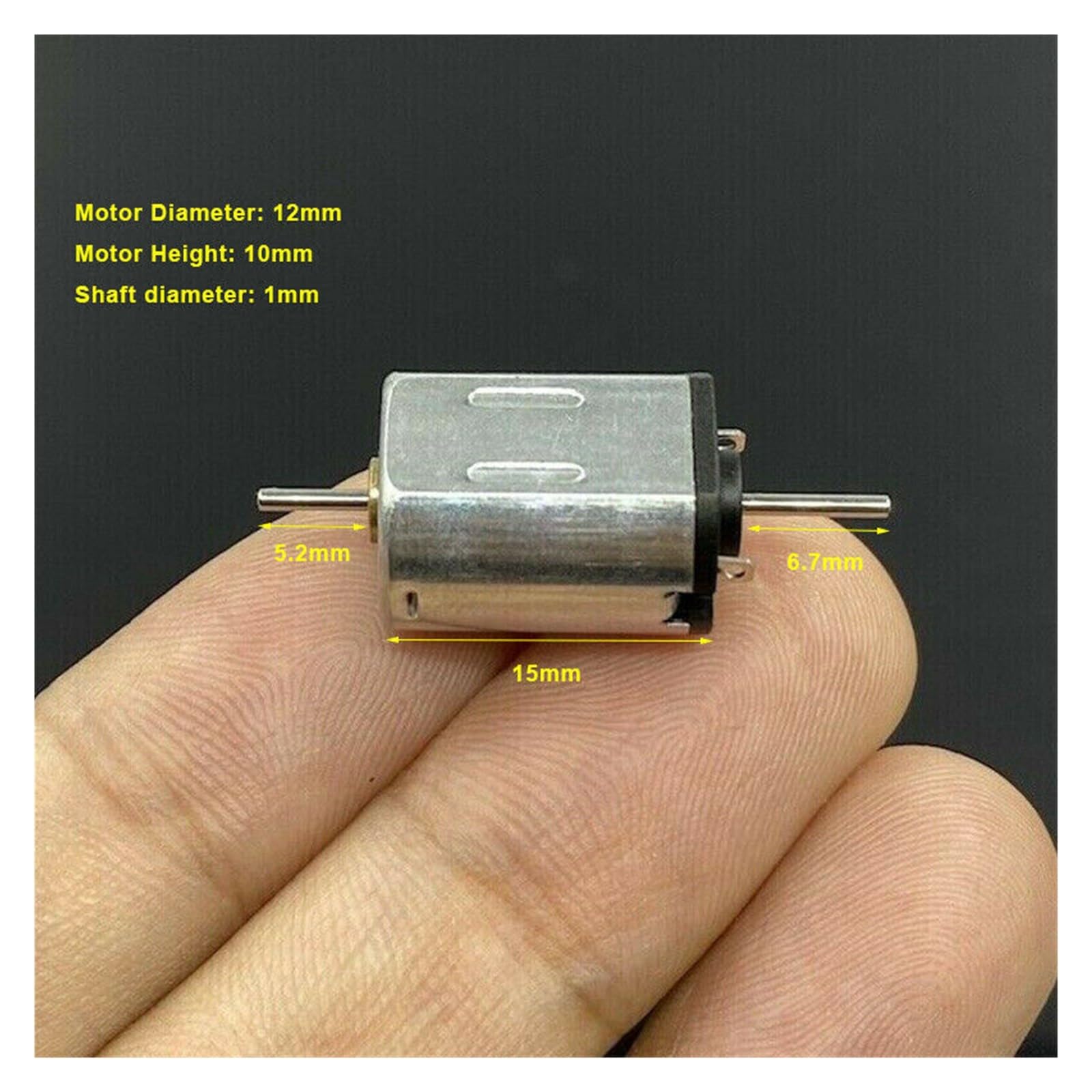 10mm*12mm N20 Dual Shaft Electronic Starter DC 6V-12V 20000RPM High Speed Double Axis Large Torque DIY Toy Car Rail Train Model