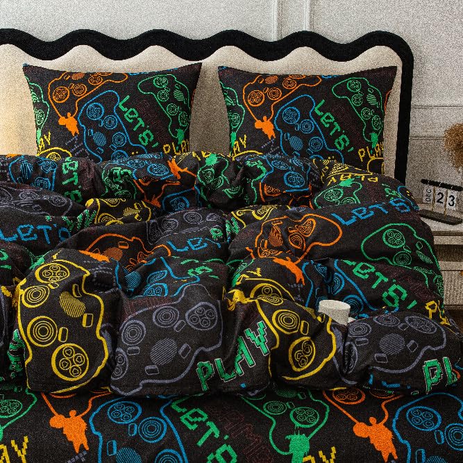 Cotton Market Bettwäsche Set 200x200 cm mit Kissenbezug Baumwoll - Bettwäsche-Sets 3 Teilig - Bettbezug und 2 Kissenbezug 70x80 cm - Hundepfoten