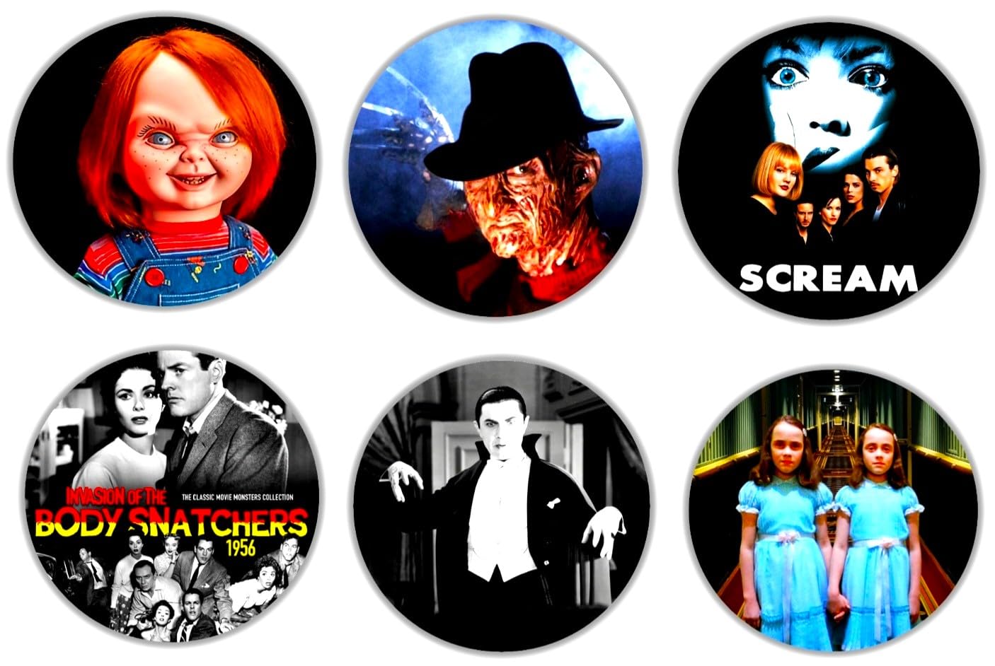 Classic Horror Movie Magnet Collection Good Friend Birthday Gift Horror Movie Magnets For Kitchen Dorm Locker Dracula Creepy Home Decor