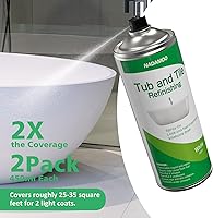 Vista 4 de NADAMOO Pintura en aerosol para bañera y azulejos, color blanco, 15.2 fl oz (paquete de 2), kit de acabado de bañera en aerosol para fibra de vidrio