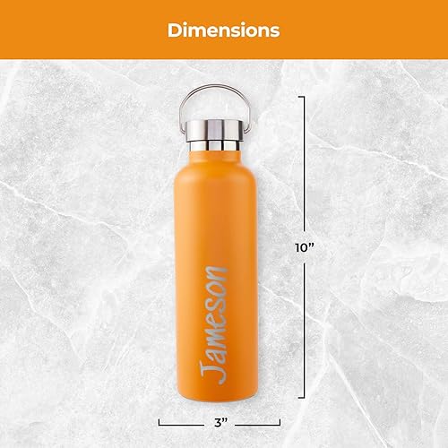 Miniatura 10 de GAM - Botella de agua personalizada con grabado láser, botella de agua de metal de 25 onzas, botella de agua personalizable de acero inoxidable con