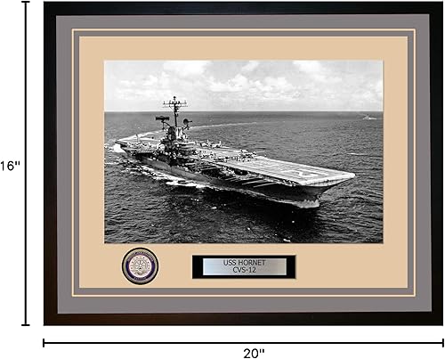 Vista 3 de USS Hornet CVS-12 Marco Navy Ship Photo 7CVS12Grey Gris