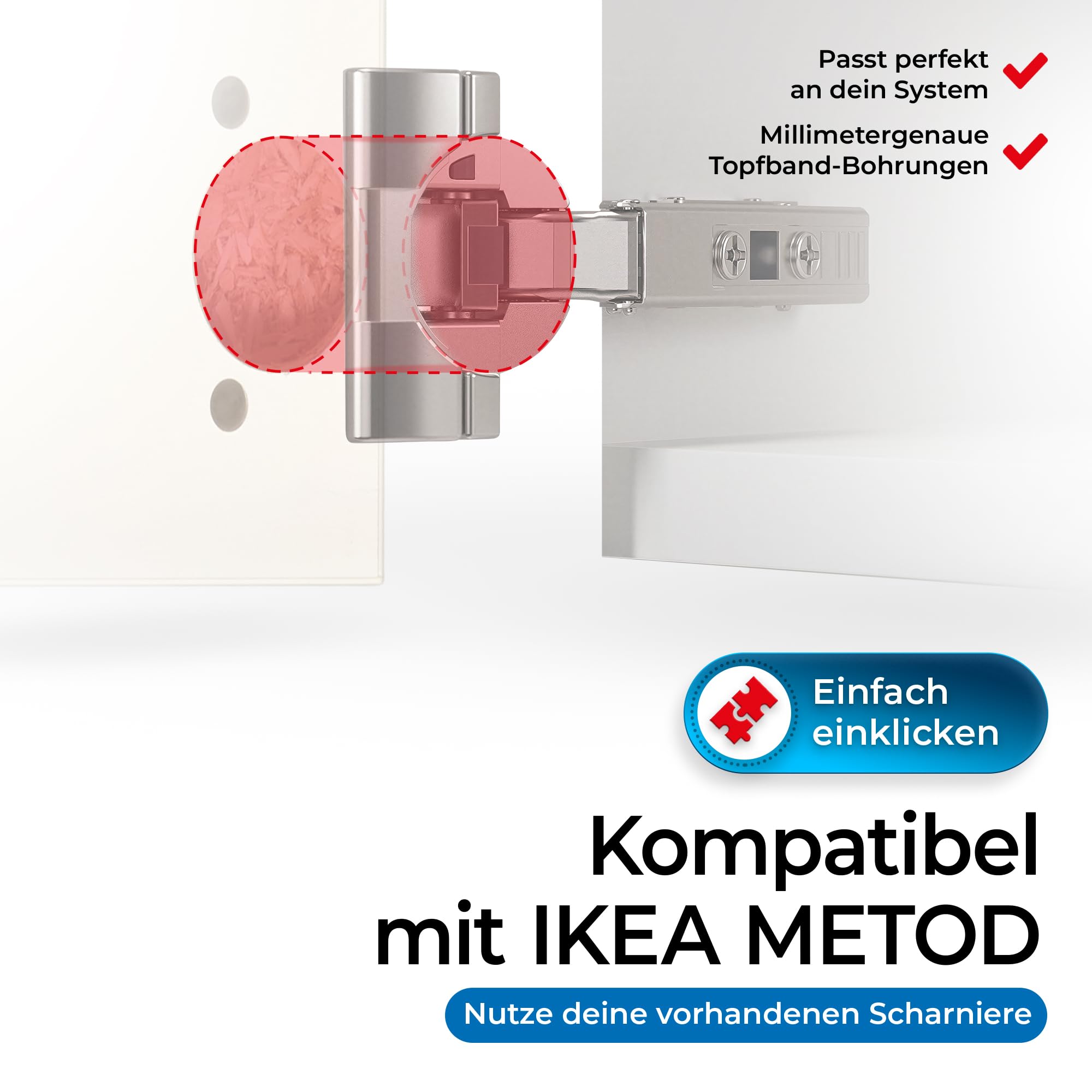 Avant de cuisine compatible avec IKEA METOD - Avec tableau de perçage d'origine pré-percé - Prêt à monter et sur mesure - Façade de qualité supérieure sur mesure - Fabriqué en Allemagne (beige, 40 x