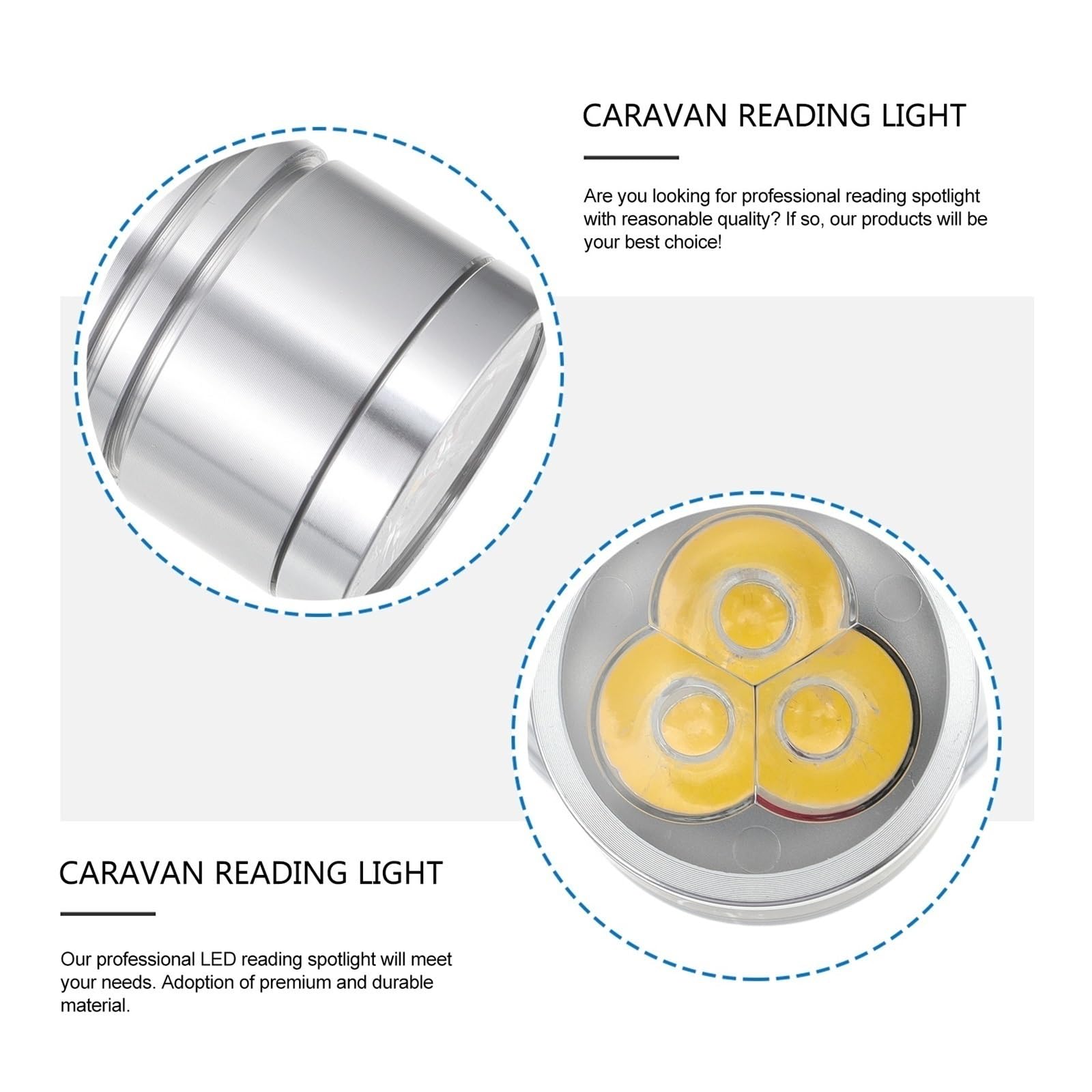 2 Sztuki Lampek Do Czytania LED Z Regulowaną Aluminiową Podstawą, Ciepłe Światło Do Jachtów, Łodzi Kempingowych, Odporne Na Korozję, Długa Żywotność, Pasuje Nawet Do Małych Przestrzeni
