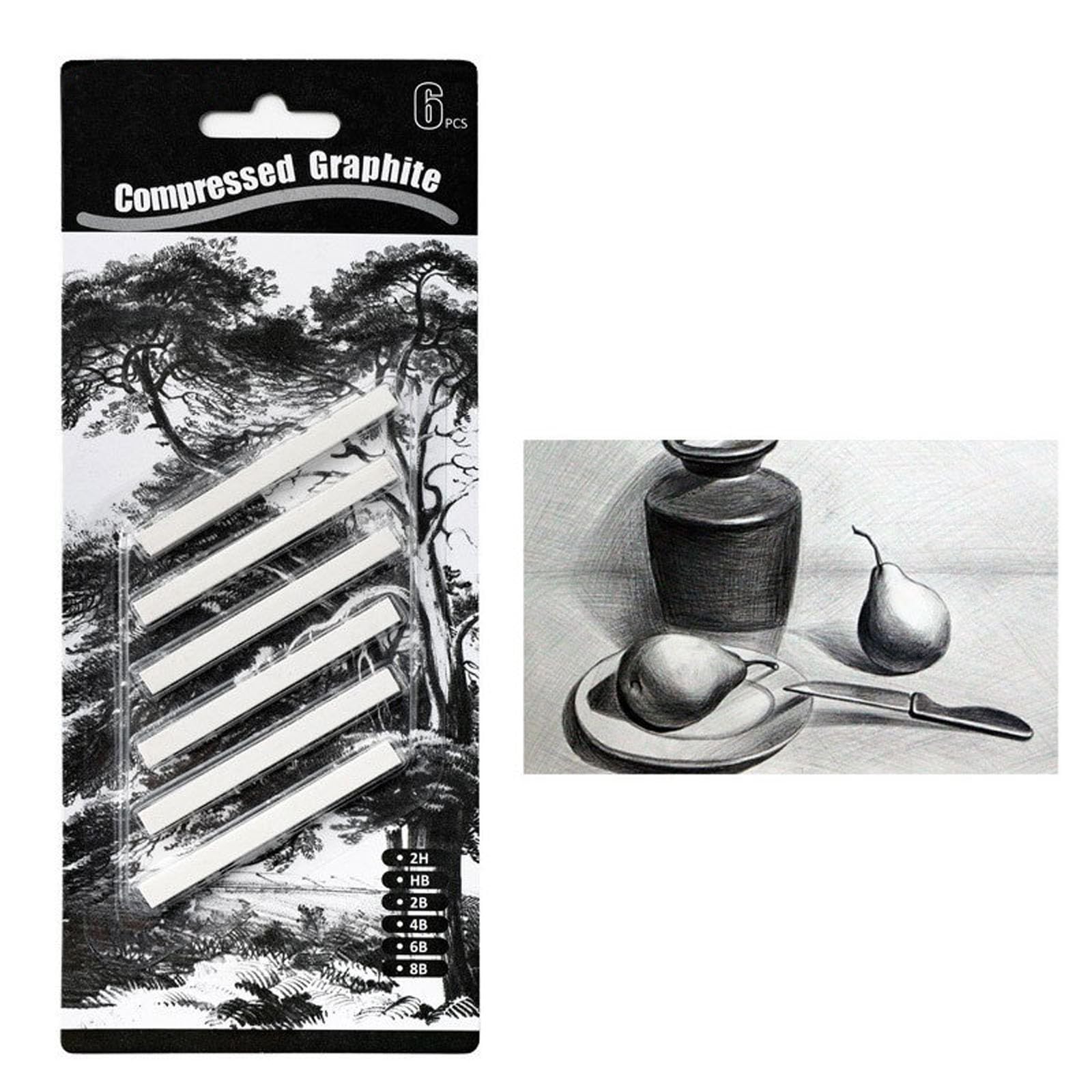 set Tekenpotloden Conte a Paris Esquisse zwart wit aarde 6 stuks, 1x