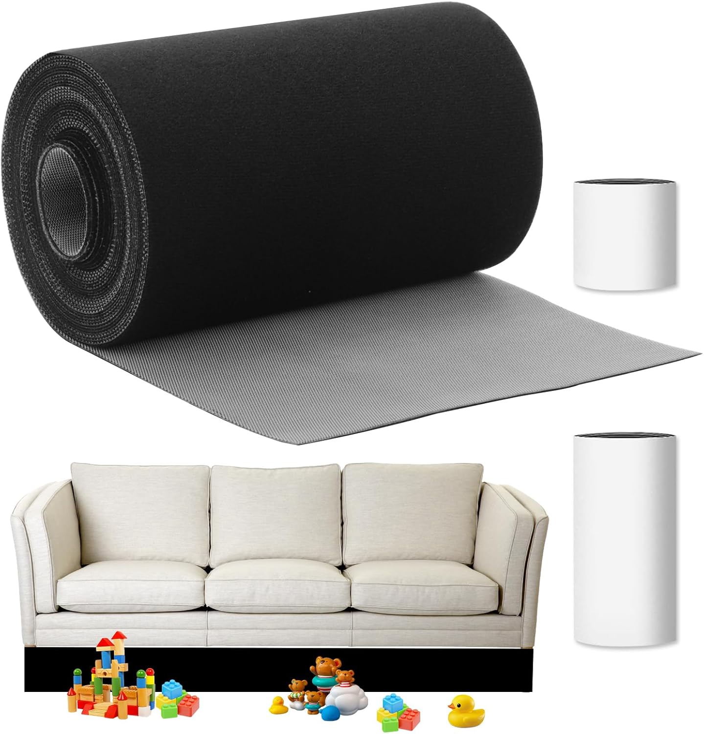 Under Couch & Under Bed Blocker for Pets, 5.9 inch × 236 inch Toy Blocker, Stop Things from Going Under Sofa Furniture, Couch Guard for Dogs Cats