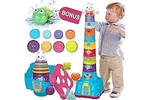 LTKFFFdp Sensory Rings Stacking Toys for Toddlers 1-3, Baby Toys Shape Sorter...