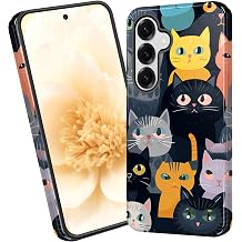 for Samsung Galaxy S26 Case,Dual-Layer Hybrid Phone Cover with Military-Grade Protection, Durable Shockproof & Anti-Scratch Design, Non-Slip Grip, Cute Cartoon Cat