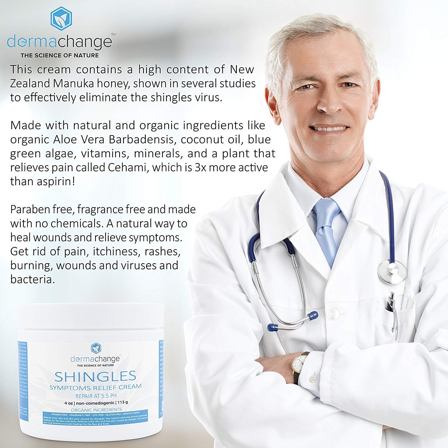Buy Organic Shingles Treatment and Relief Cream with Manuka Honey