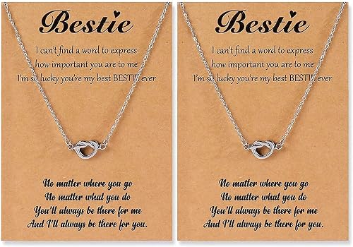 Friendship Necklace for 2 3 4 5 Friend BFF Necklace for Women Long Distance Matc