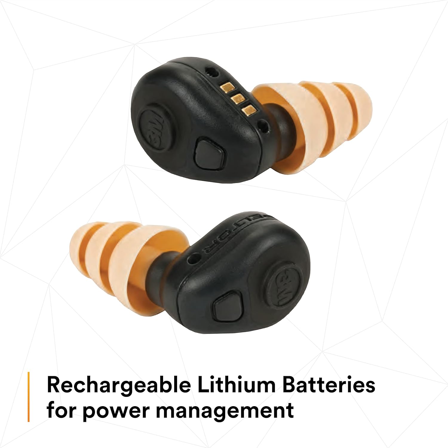 3M PELTOR TEP-200 Tactical Ear Plug Kit, NRR 23dB, Rechargeable, Noise Reduction, Construction, Law Enforcement