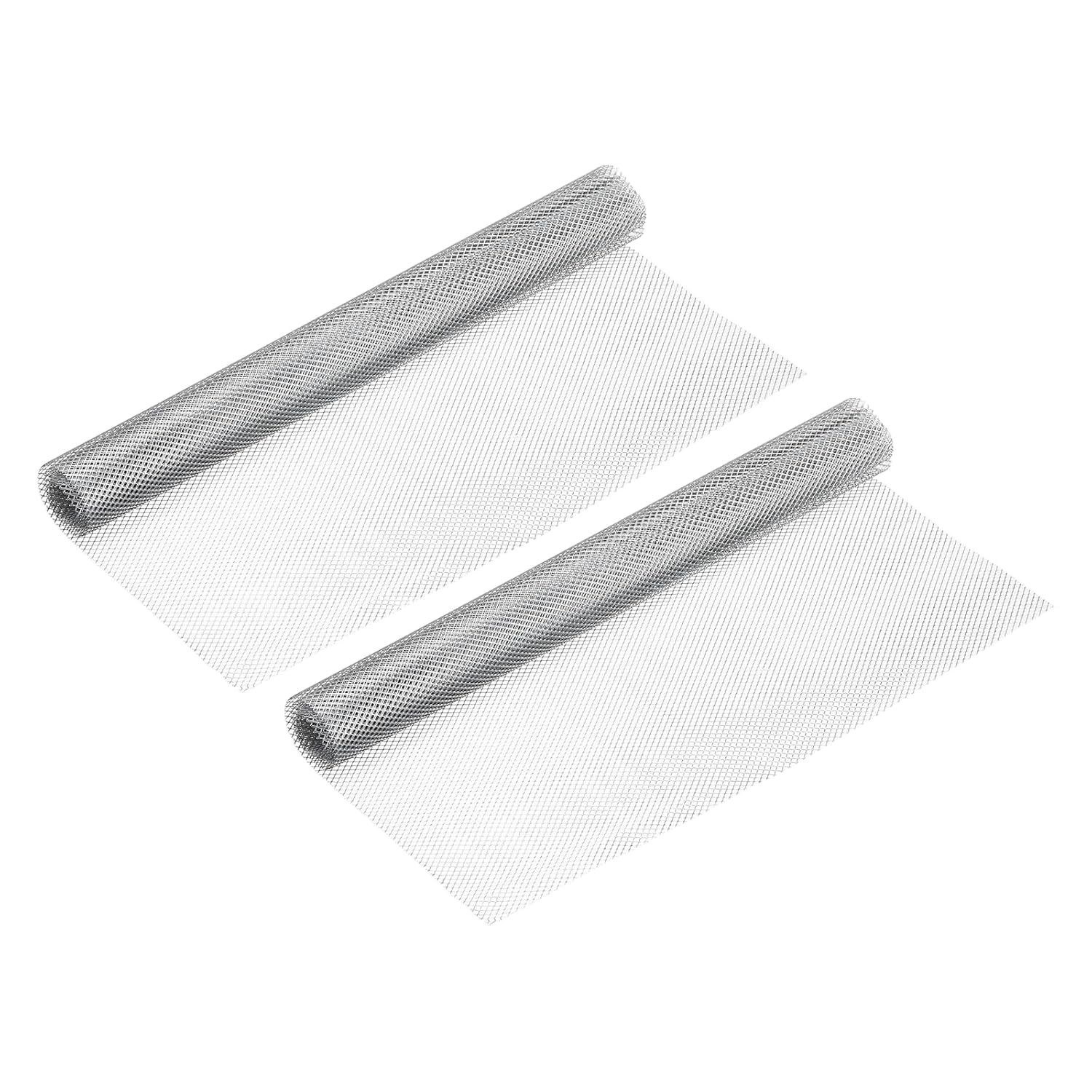 PATIKIL 2Pcs Sculpting Wire Mesh, 12" x 2ft Aluminum Wire Mesh Roll for Sculpting Modeling Arts Crafts Clay DIY Projects Model Train Scenery Jewelry Masks Home Decor Art, Silver