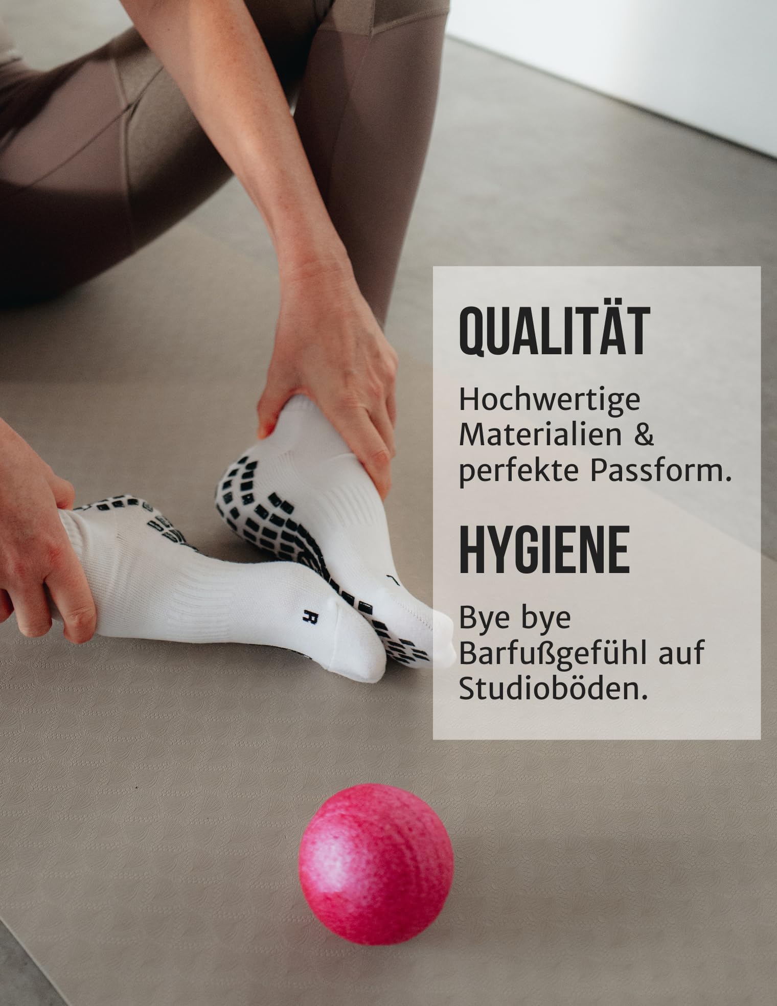 Grip Socken für Sport - Komfortable Stoppersocken - Anti-Rutsch Socken mit maximalem Grip - Extra rutschfeste Socken für Fußball, Yoga & Tennis - 4er Set