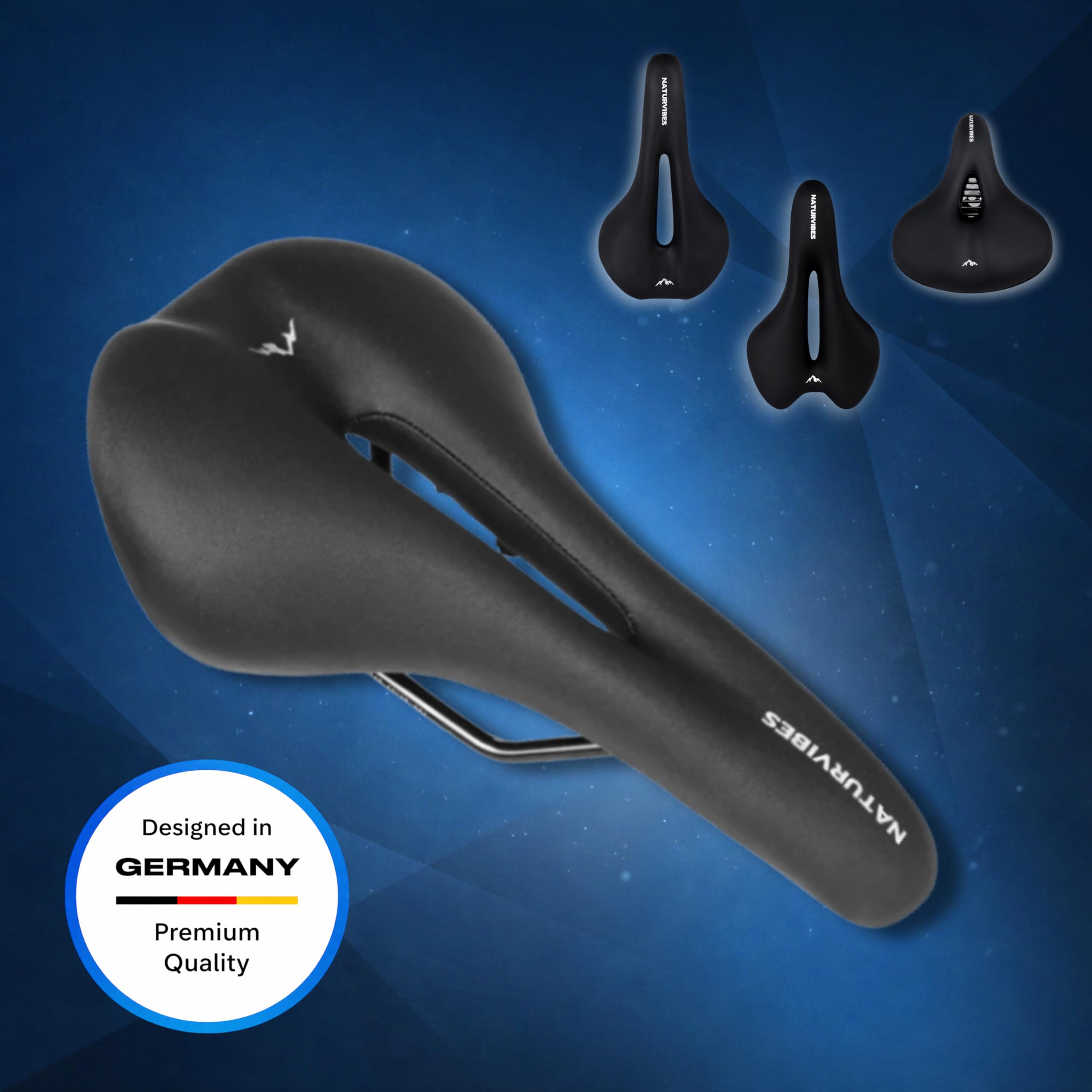 Fahrradsattel Serie – Ergonomischer Gel Fahrradsattel mit Stoßdämpfung, Belüftung und wasserdichter Oberfläche