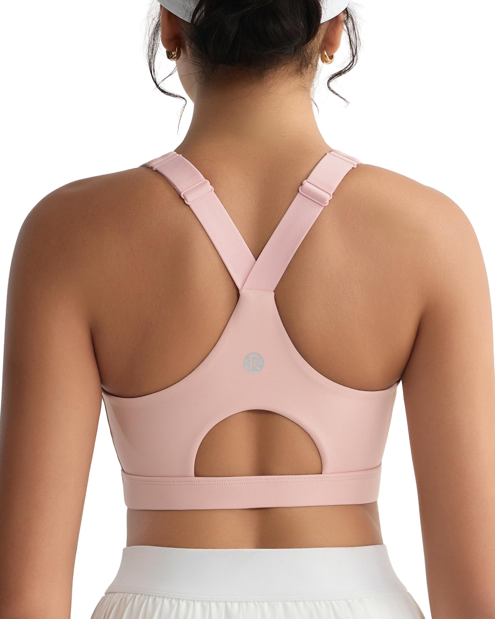 RUNNING GIRL Adjustable Straps High Impact Sports Bras with Sewn in Pads | High Support, Workout, Cloud-Soft, Racerback, Molded Cup, Supportive for women
