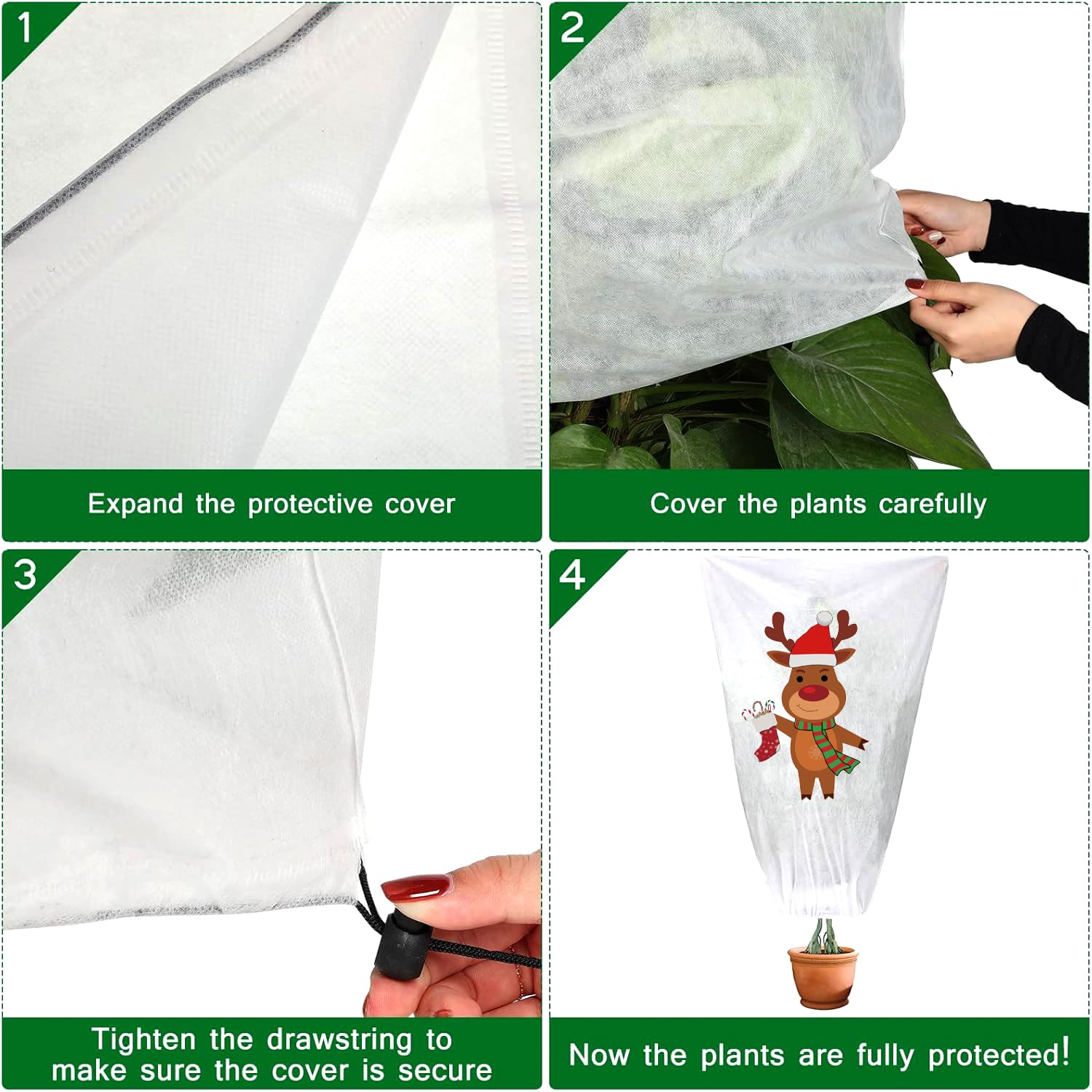 3 PCS Housse De Protection Pour Plantes, 90 X 110 Cm Voile