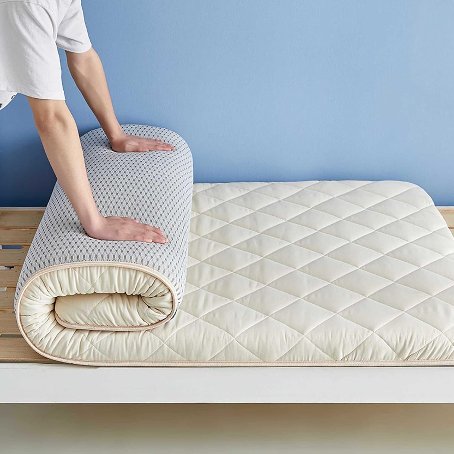 [BKVB] 敷布団 シングル 高密度耐圧綿混敷き布団 ガッチリ硬め『男の敷ふとん』ボリューム 厚め 防ダニ 抗菌防臭 体圧分散 シ