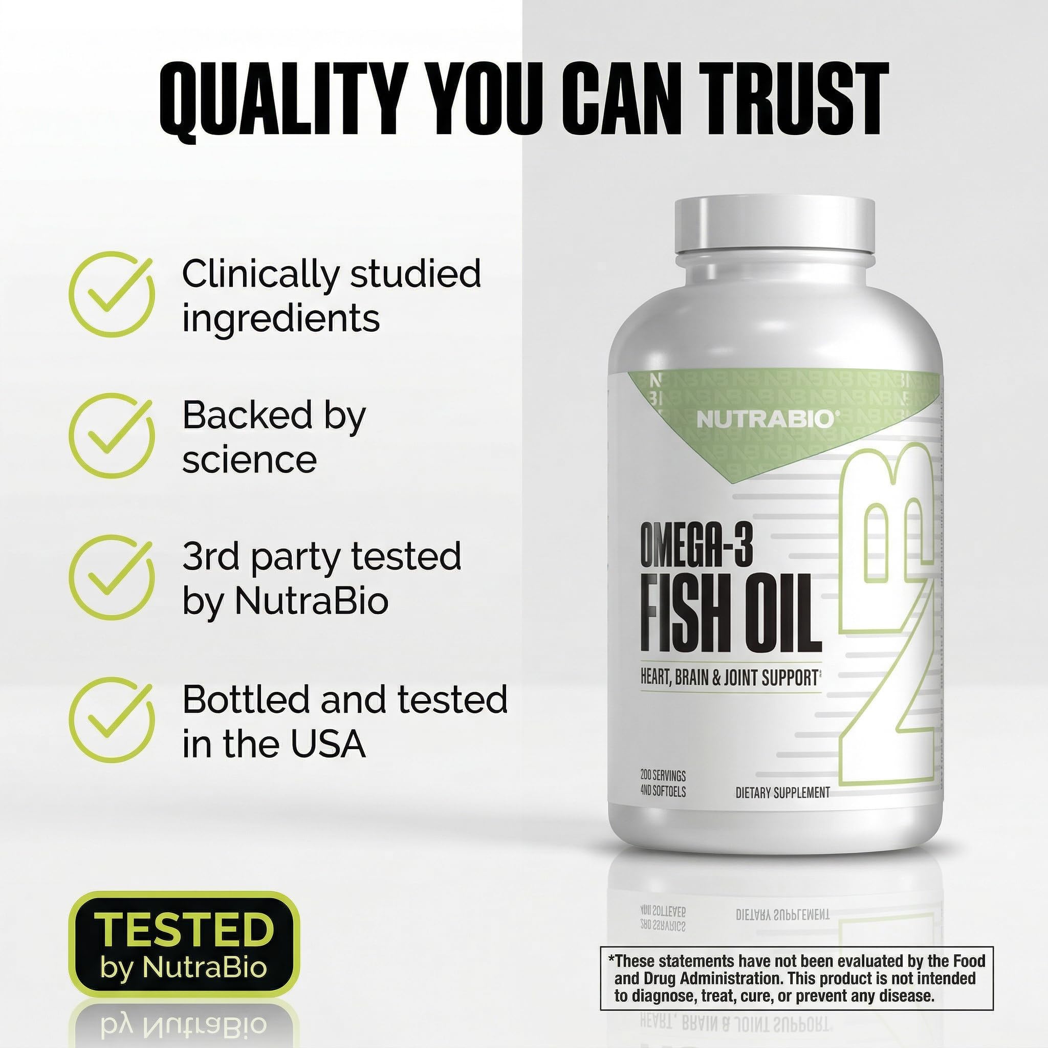 NutraBio Omega 3 Fish Oil Supplements, 2,000mg, 400 Softgels - EPA DHA Omega 3 Fatty Acid Supplement to Help Support a Healthy Heart — Amazon image 7