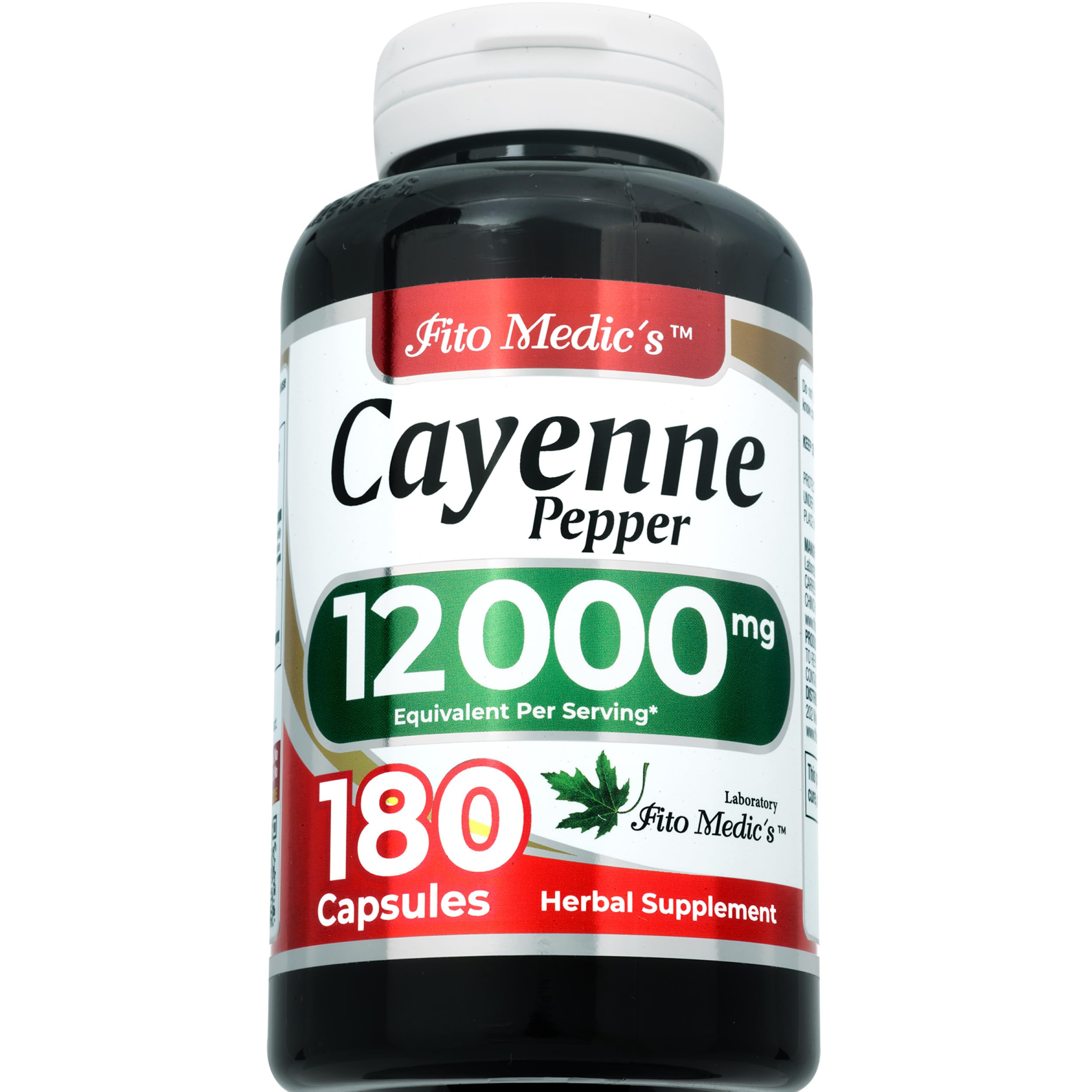 FITO MEDIC'S Lab | Cayenne Pepper Capsules | Cayenne Pepper Pills | 60 Serving | 180 Capsules — Amazon image 4