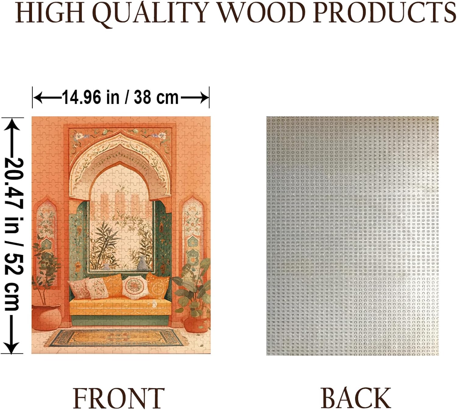 Islamic Muslim Mosque Space Islam Jigsaw Puzzle - 500 Pieces Wooden Puzzle for Adults, Wall Art Gift, Finished Size: 20 x 15 Inch