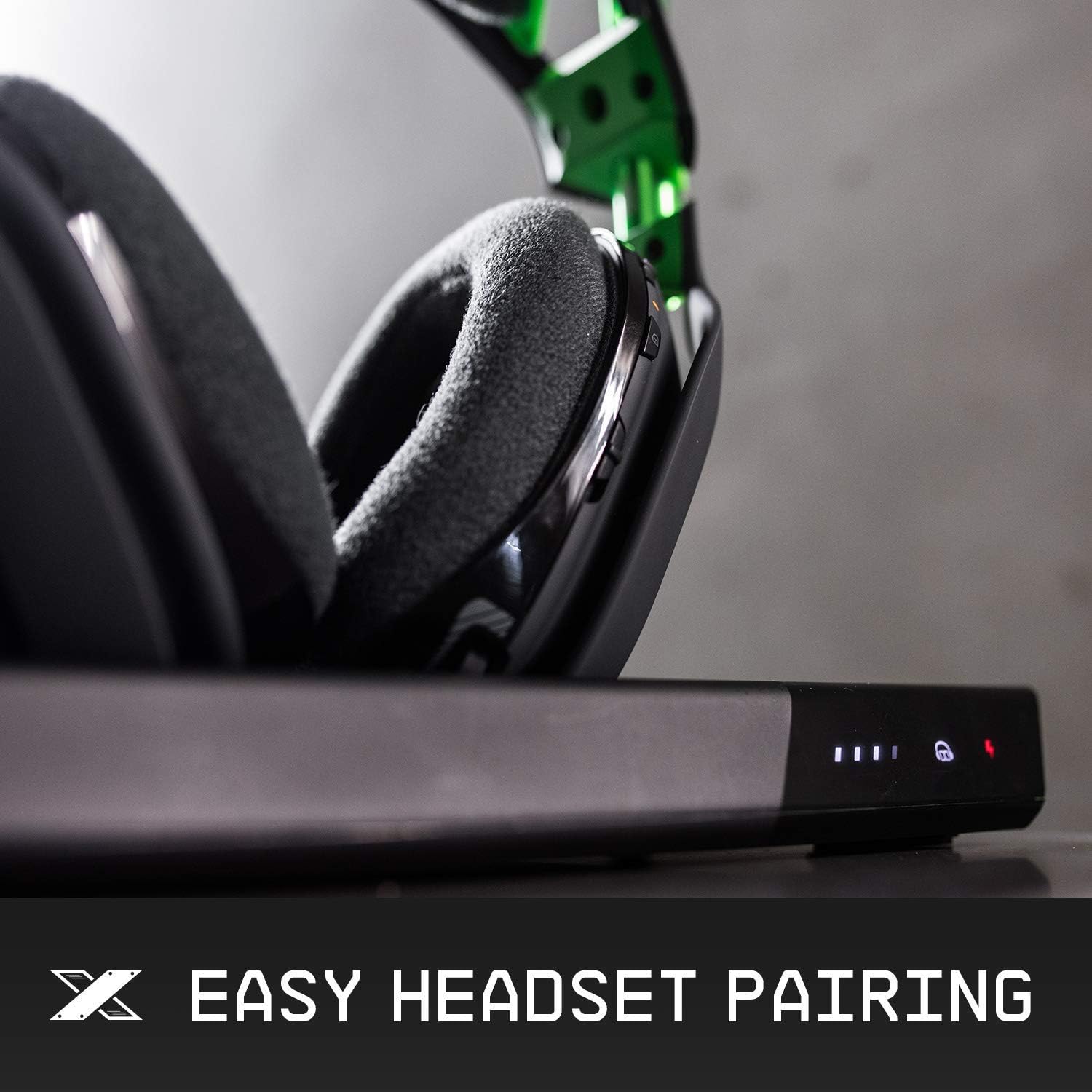 ASTRO A50 Wireless Headset with microphone boom in the active position.