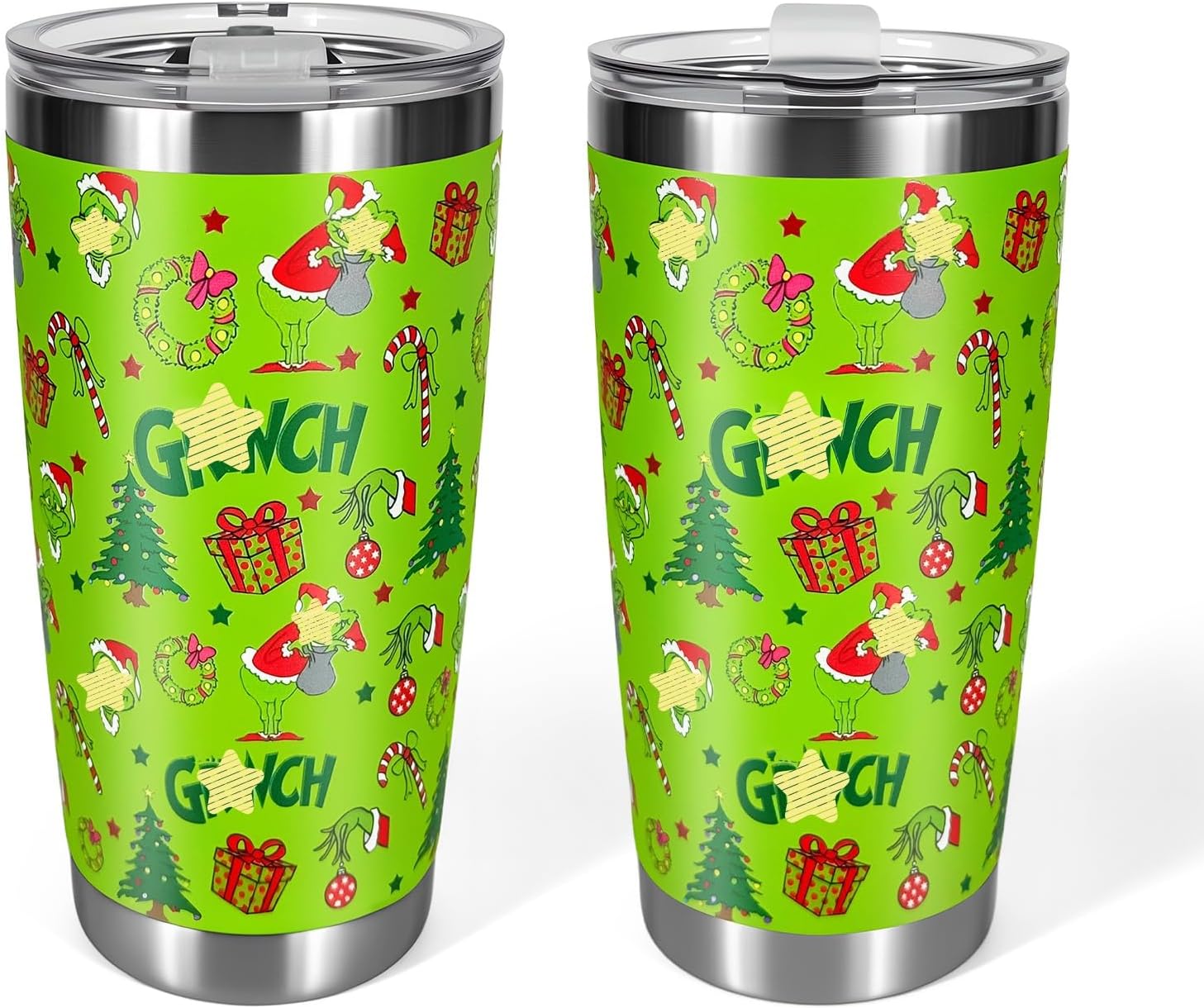 20 oz Christmas Tumbler with Straw, Stainless Steel Tumbler for Christmas Gift Coffee Cup Travel Cup