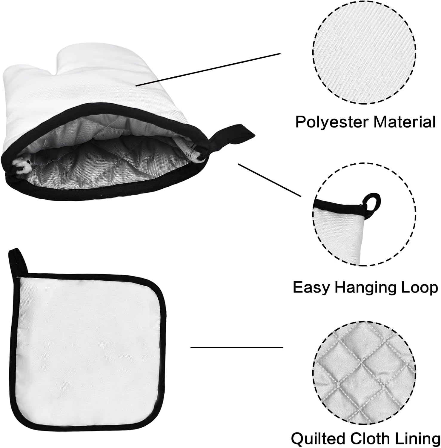OHSUL Funny Bunny Oven Mitts and Pot Holders Sets, Gifts for Bunny Lovers Kitchen Decor Accessories, Guess What Bunny Butt Funny Rabbit Heat Resistant Oven Gloves Hot Pads for Kitchen Cooking Baking