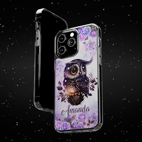 Miniatura 5 de Funda de teléfono personalizada con diseño de búho, regalo para mujeres amantes de los animales, funda transparente compatible con iPhone 15 14 13
