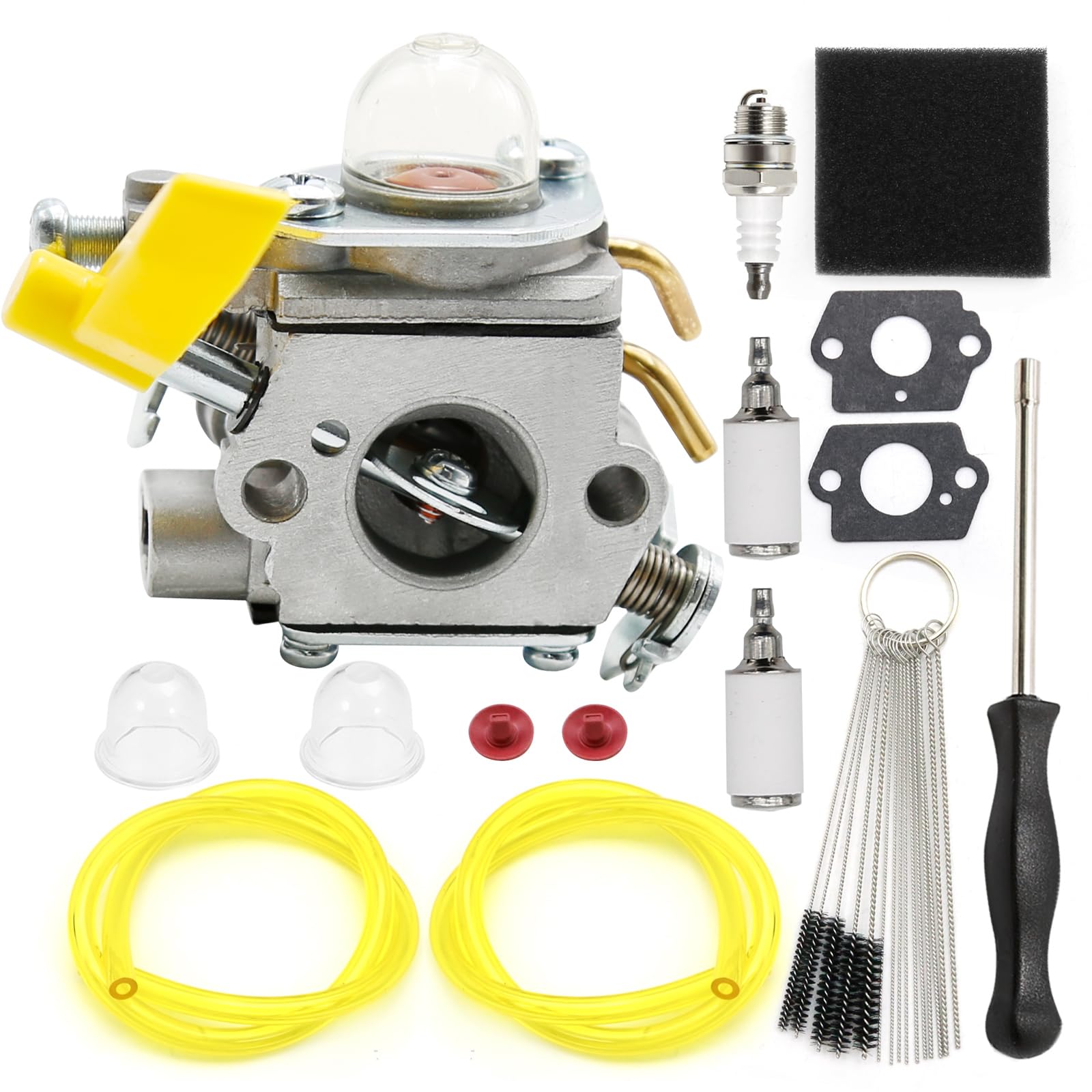 Hoypeyfiy 308054028 Carburettor Carb Kit with Filters Pipe Spark Plug