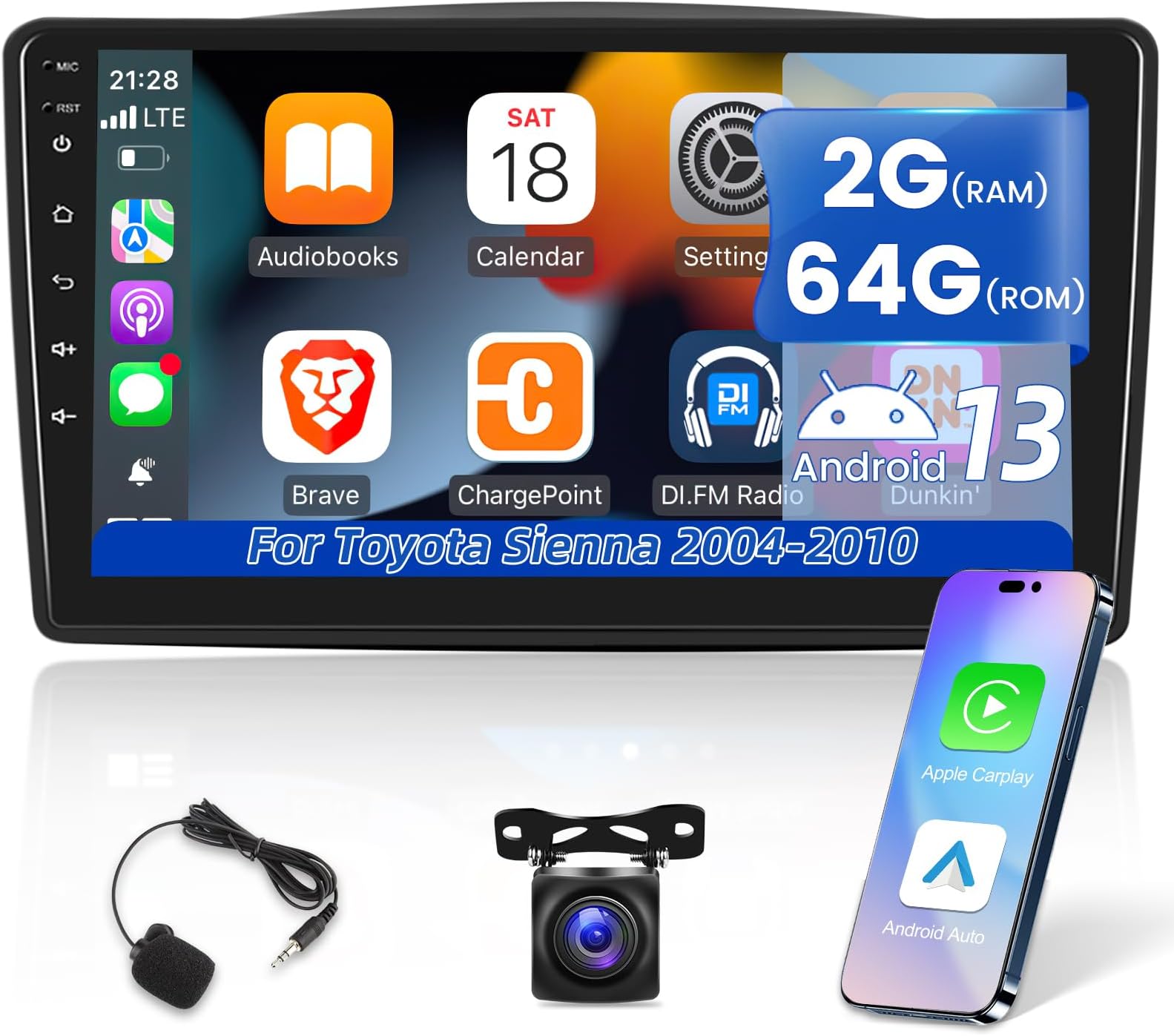 [2G+64G] Car Radio for Toyota Sienna 2004 2005 2006 2007