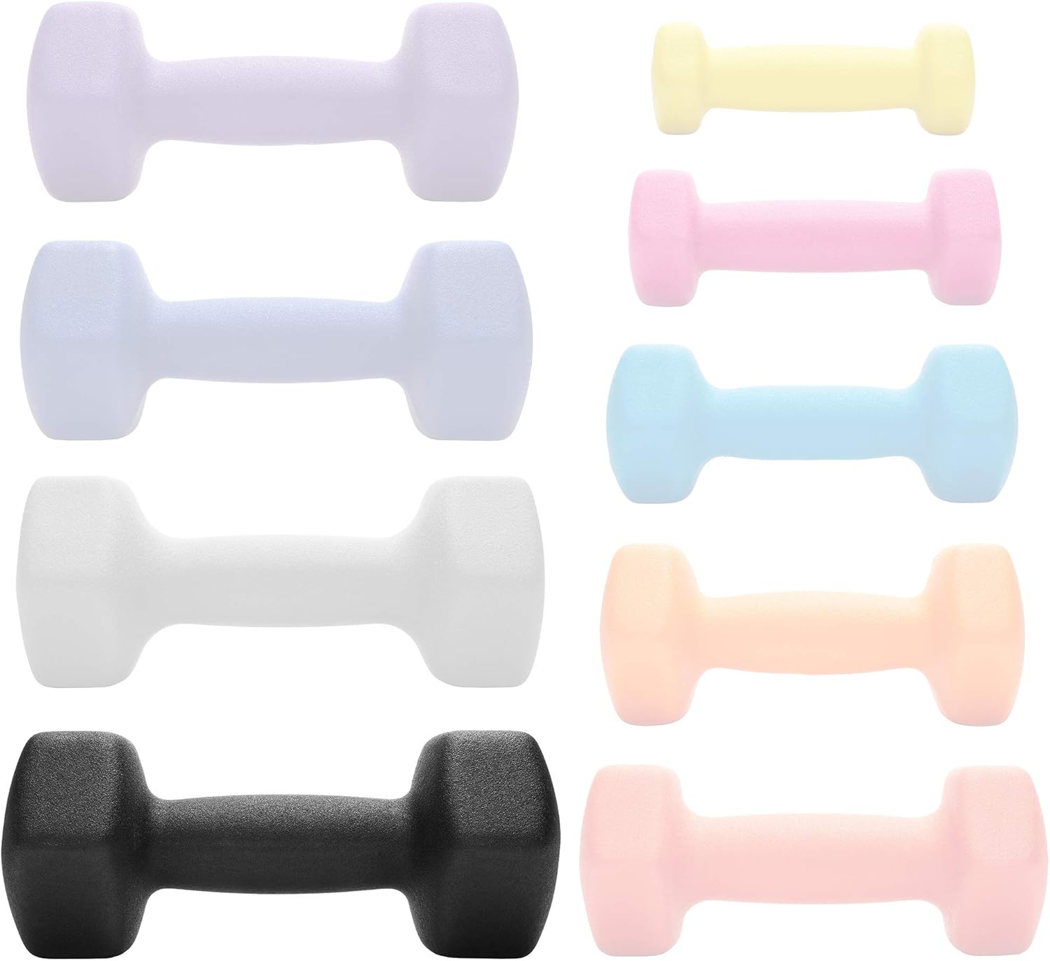 Philosophy Gym Set of 2 Neoprene Dumbbell Hand Weights, Hexagon Shape