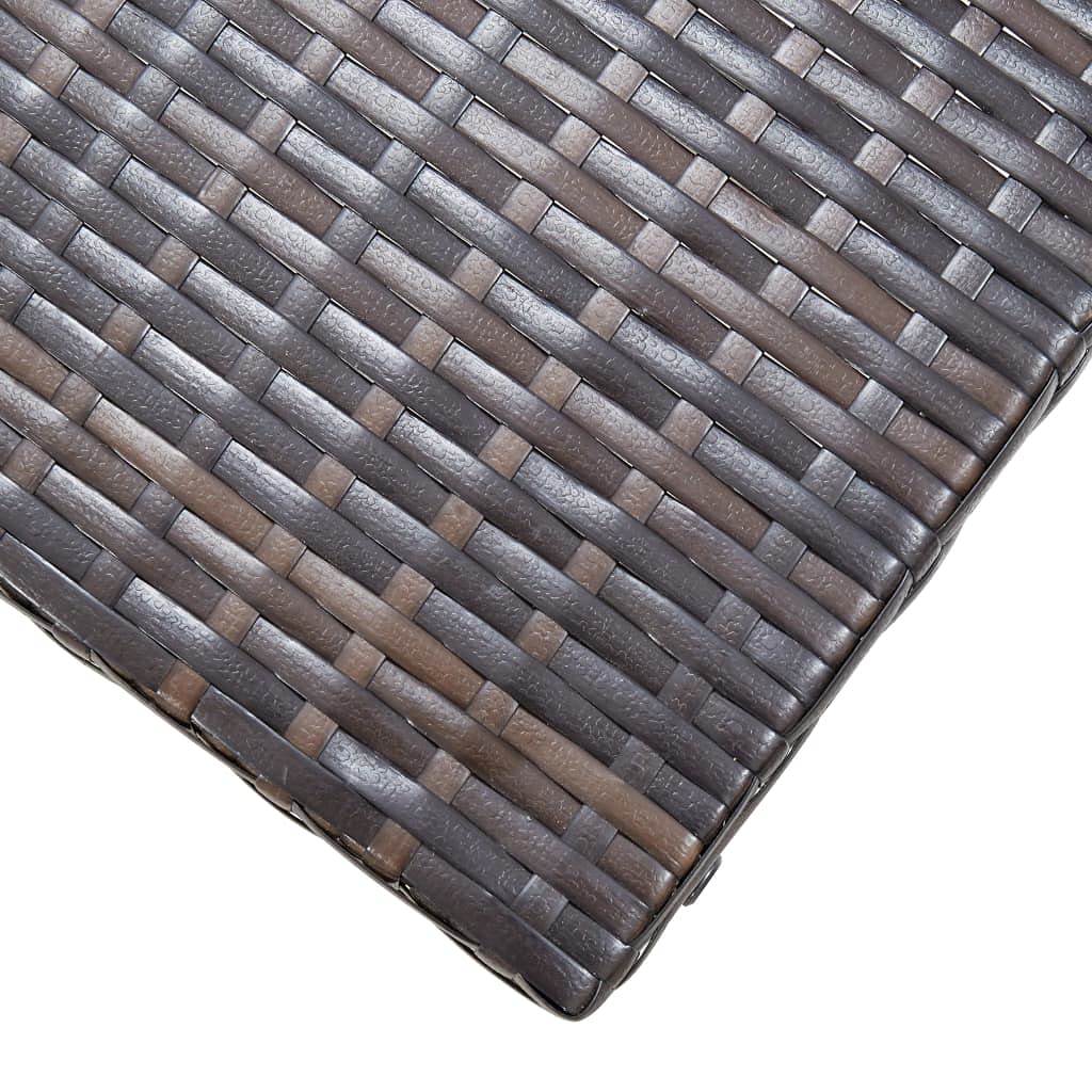 vidaXL Tabouret Pliable Siège de Jardin Tabouret de Terrasse Repose-Pied de Patio Meuble de Balcon Extérieur Résine Tressée Marron