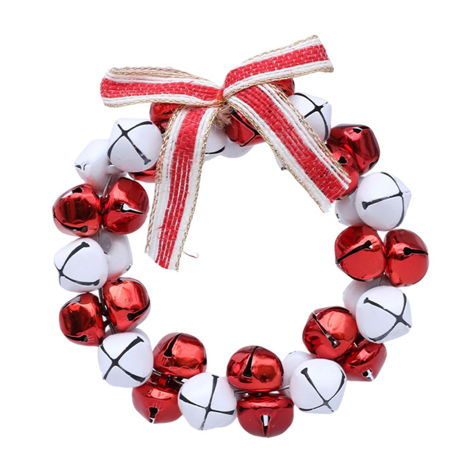 Kalttoy 1 Metal Christmas Bells Hanging Ornament 12cm for Tree Mantels Door Wreath Holiday Decor Christmas Tree Bells Ornament