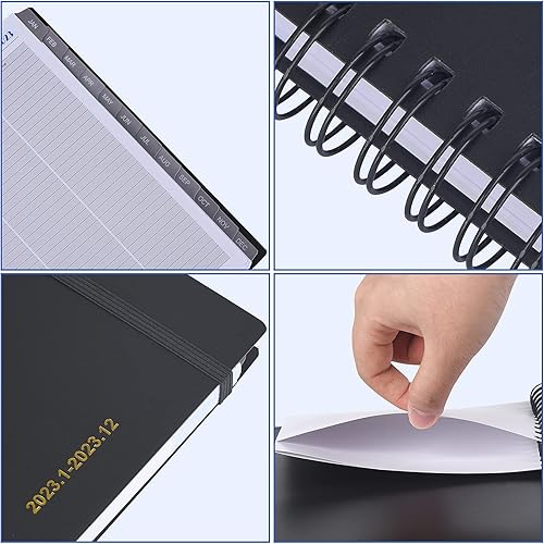 Miniatura 7 de ELECKEY Agenda 2023 agenda diaria semanal y mensual de 65 x 85 pulgadas agenda 2023 con plan anual pestañas mensuales gastos mensuales y notas