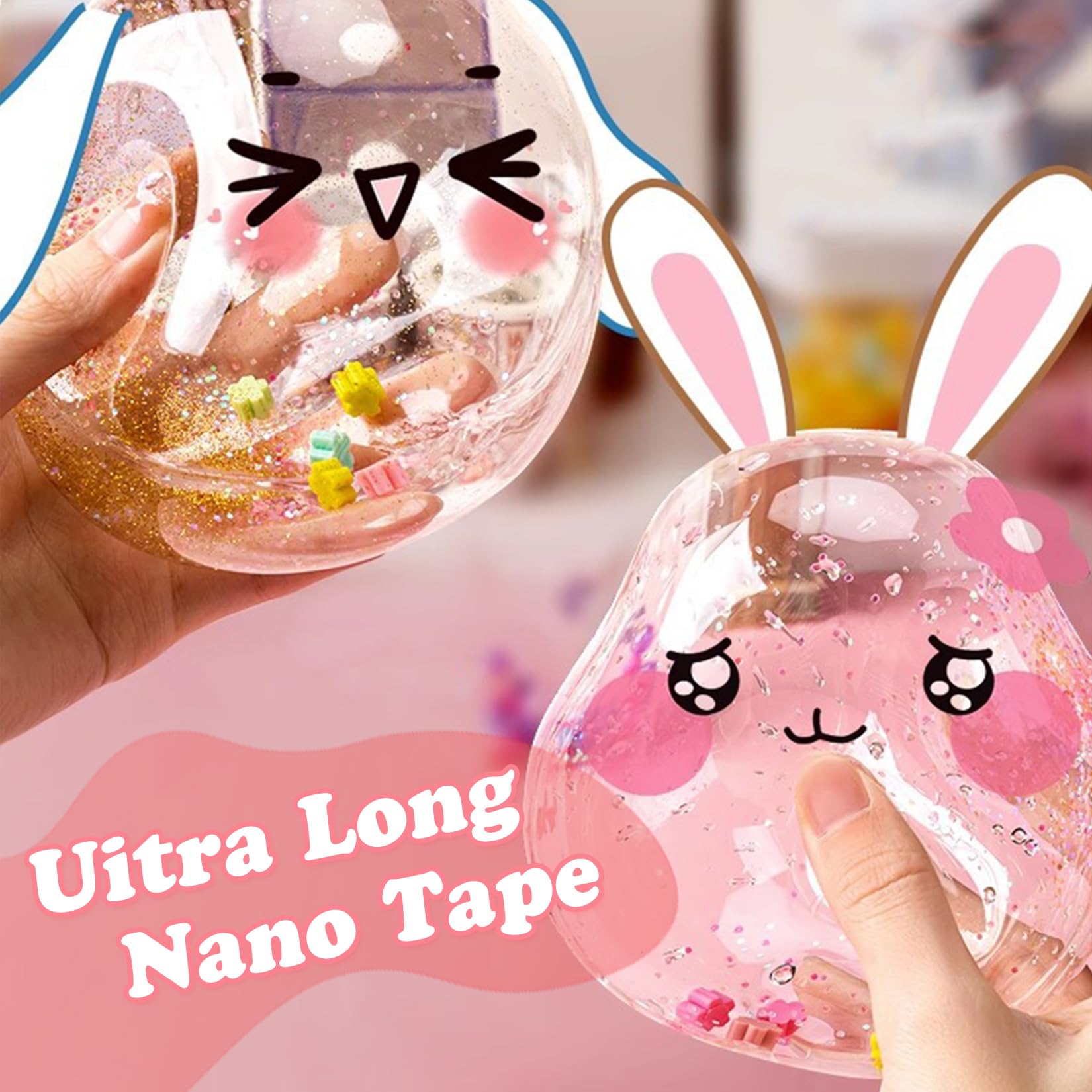 JurciCat Nano Tape Set 57 Piezas DIY Set Suave para el Alivio del Estrés y la Relajación Nano cinta ultra elástica Adecuado para niños Niños Niñas