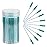 CHEFBEE 100PCS Disposable Eyelash Brush, Mascara Wands Makeup Brushes Applicators Kits for Eyelash Extensions and Eyebrow with Container (Blue)