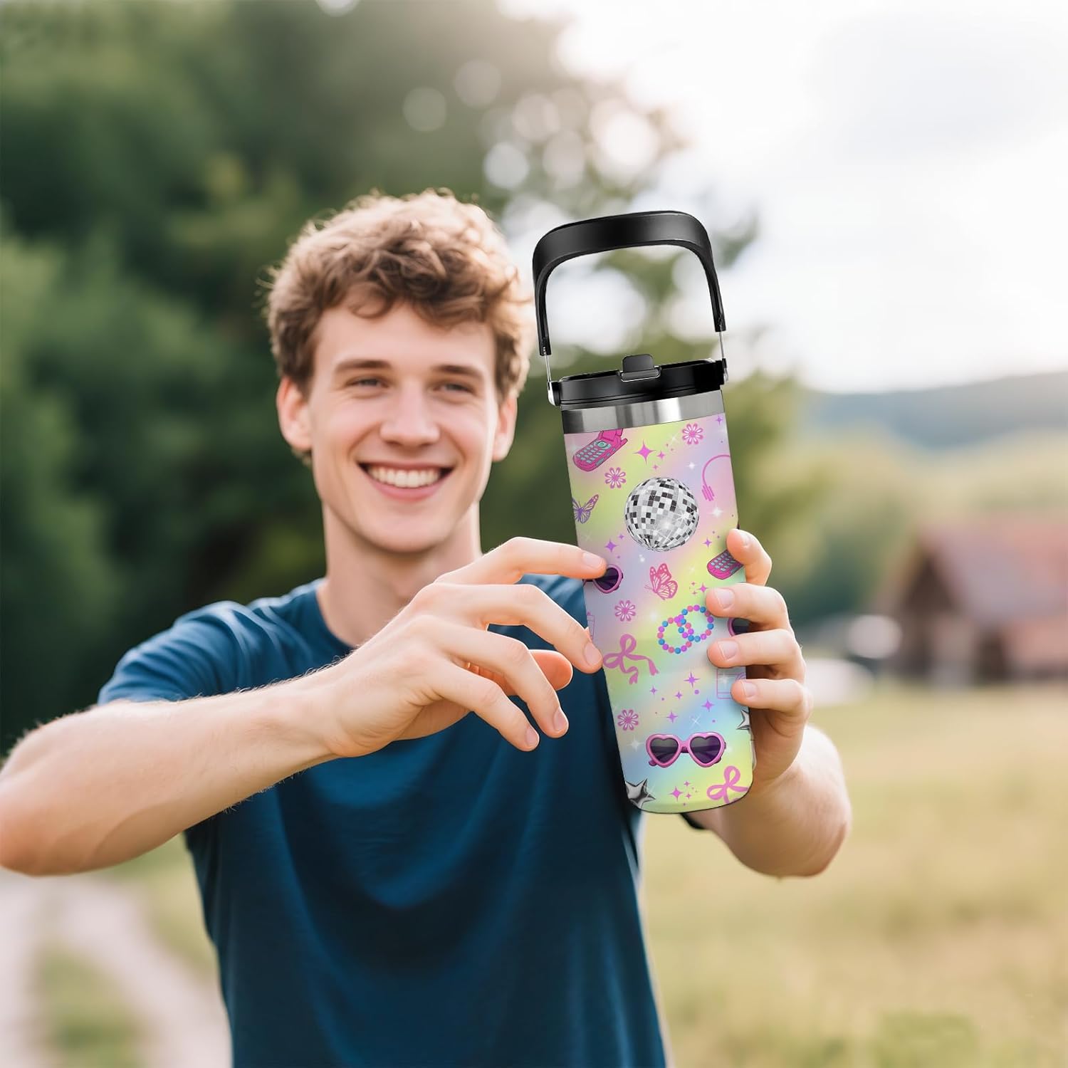 10 Year Old Girl Birthday Gifts - 30oz In My Double Digits Era Tumbler with Handle, 10th Birthday Gifts for Girls, Double Digits Themed Drinkware, Birthday Gift for Daughter, Niece, Best Friend - Image 6