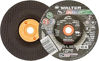 Walter 15L503 5x5/8-11 Flexcut Spin-On Grinding Wheels Contaminant Free Type 29S Grit 36, 25 pack