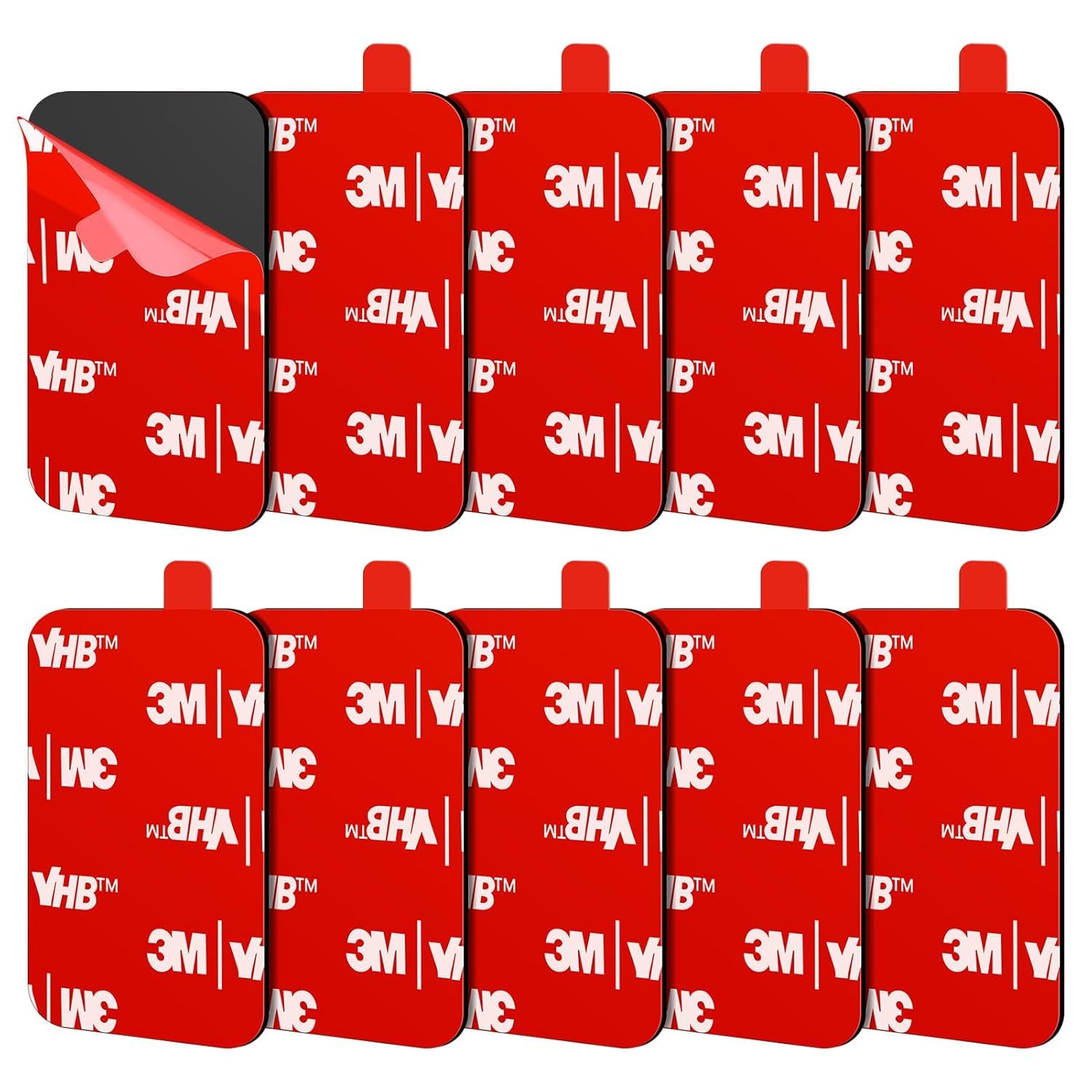 FIXCHORD Doppelseitiges Klebepads Extra Stark, 10St Doppelseitiges Klebeband, Klebepads Doppelseitig, Montageband, Wasser & Temperaturbeständig für Autos, Häusern und Büros, Action-Kameras 44 * 34mm