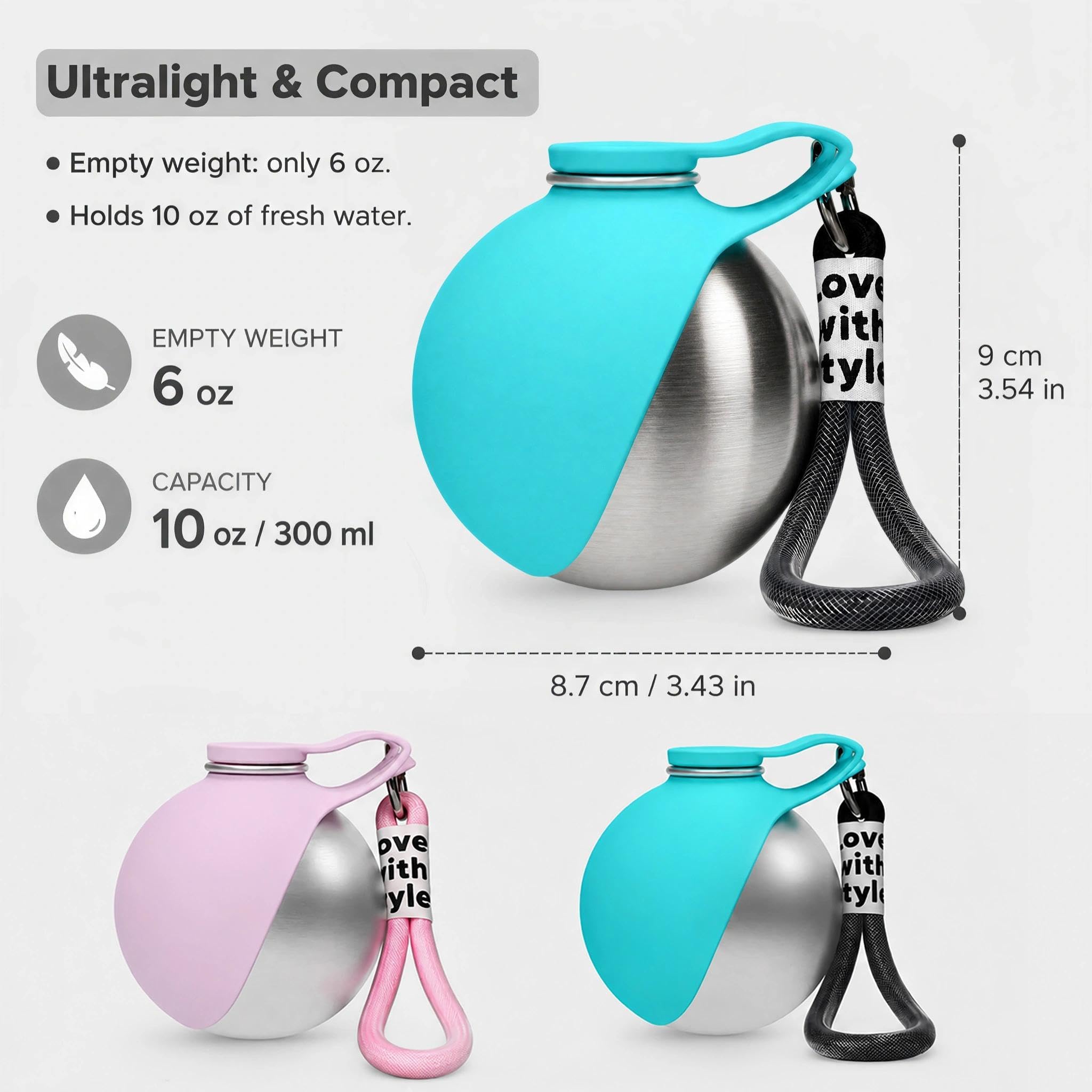 Trinkflasche Hunde für Unterwegs, 285ML hundetrinkflasche für unterwegs,Hunde Trinkflasche to go, Hundetrinkflasche für Unterwegs, Wasserflasche Hund für Spaziergänge, Wanderungen (Blau)