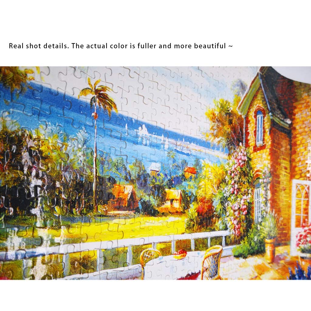 JSY Drewniane puzzle 1000 sztuk obraz olejny ogród dorośli dzieci łamigłówka dekompresyjna 500 zabawka prezent 3 prezenty 'Give Away 3-D łamigłówki (kolor: E, rozmiar: 53 * 38 cm)