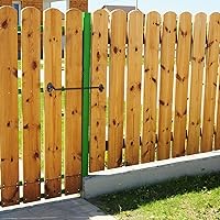 Vista 8 de DOITOOL Pestillo de gancho y ojal de 12 pulgadas, color negro, resistente, acero inoxidable sólido, para cercas de madera o puertas de metal